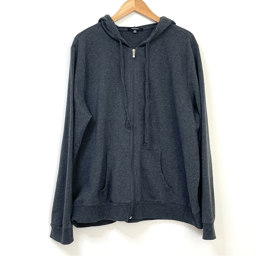 Ambiance Womens Full Zip Hoodie Gray size 3X
